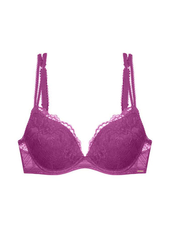 Soutien-gorge push-up plongeant dentelle