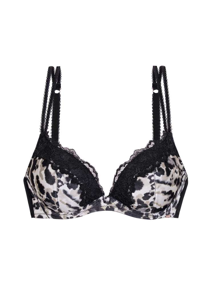 ORIGINS PRINT PUSH UP PLUNGE BRA