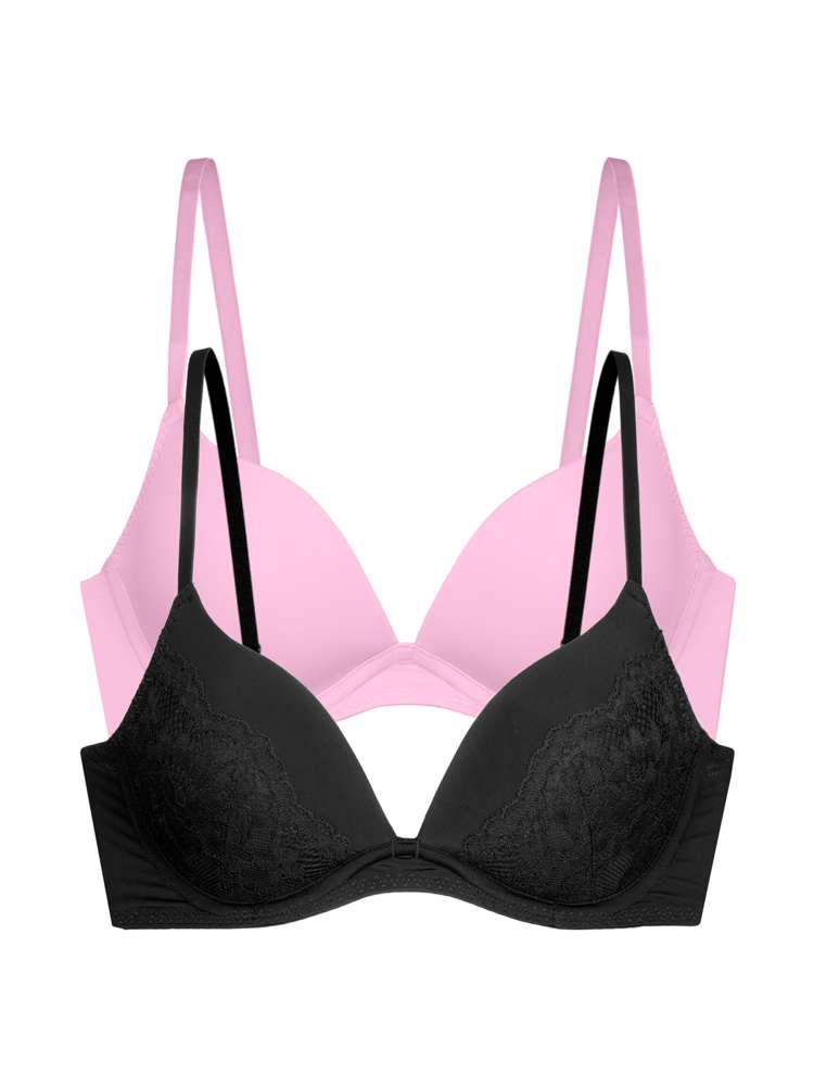 2 PACK WILLA PUSH UP PLUNGE BRA