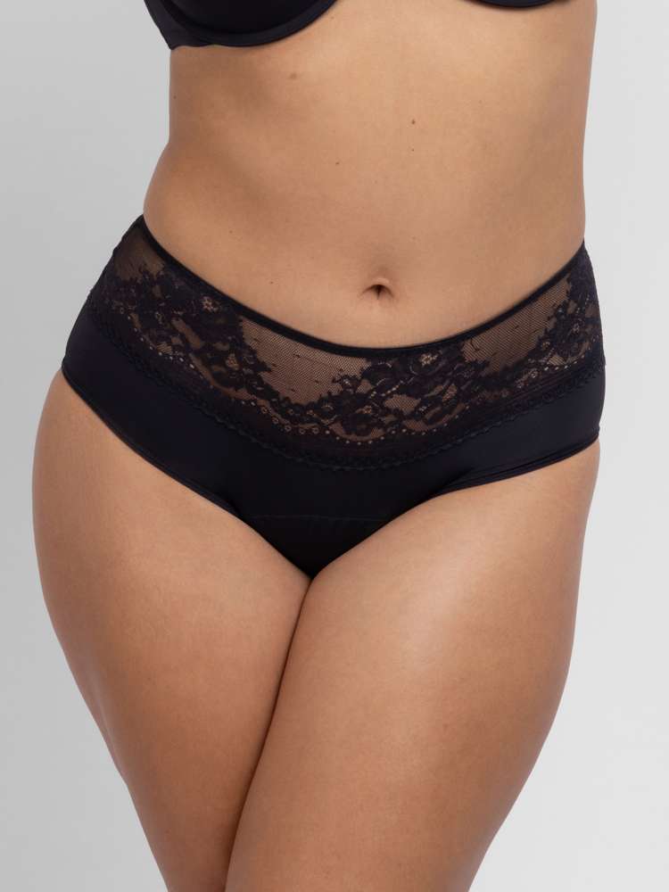 Lot de 2 culottes de règles midi dentelle