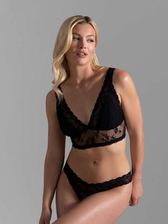 Lot de 2 brassières dentelle coques amovibles