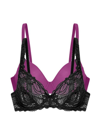 Lot de 2 soutiens-gorge emboîtants sans coques