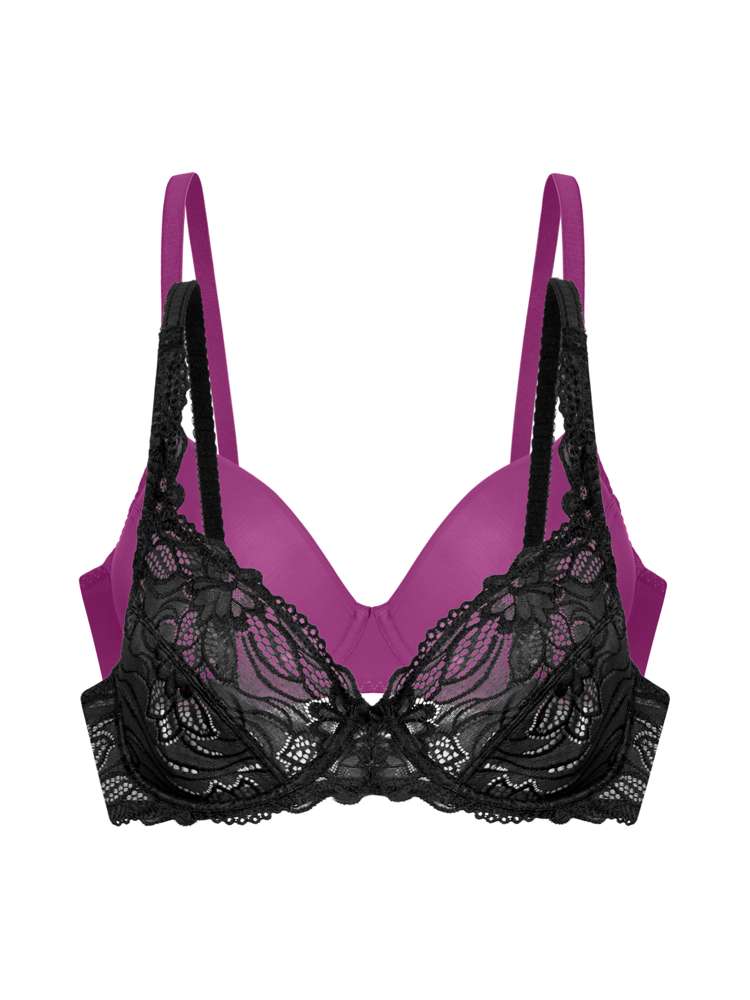 Lot de 2 soutiens-gorge emboîtants sans coques