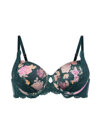 Soutien-gorge demi-coques imprimé fleurs