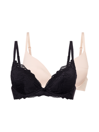 2 PACK ANGIE PUSH UP PLUNGE BRA