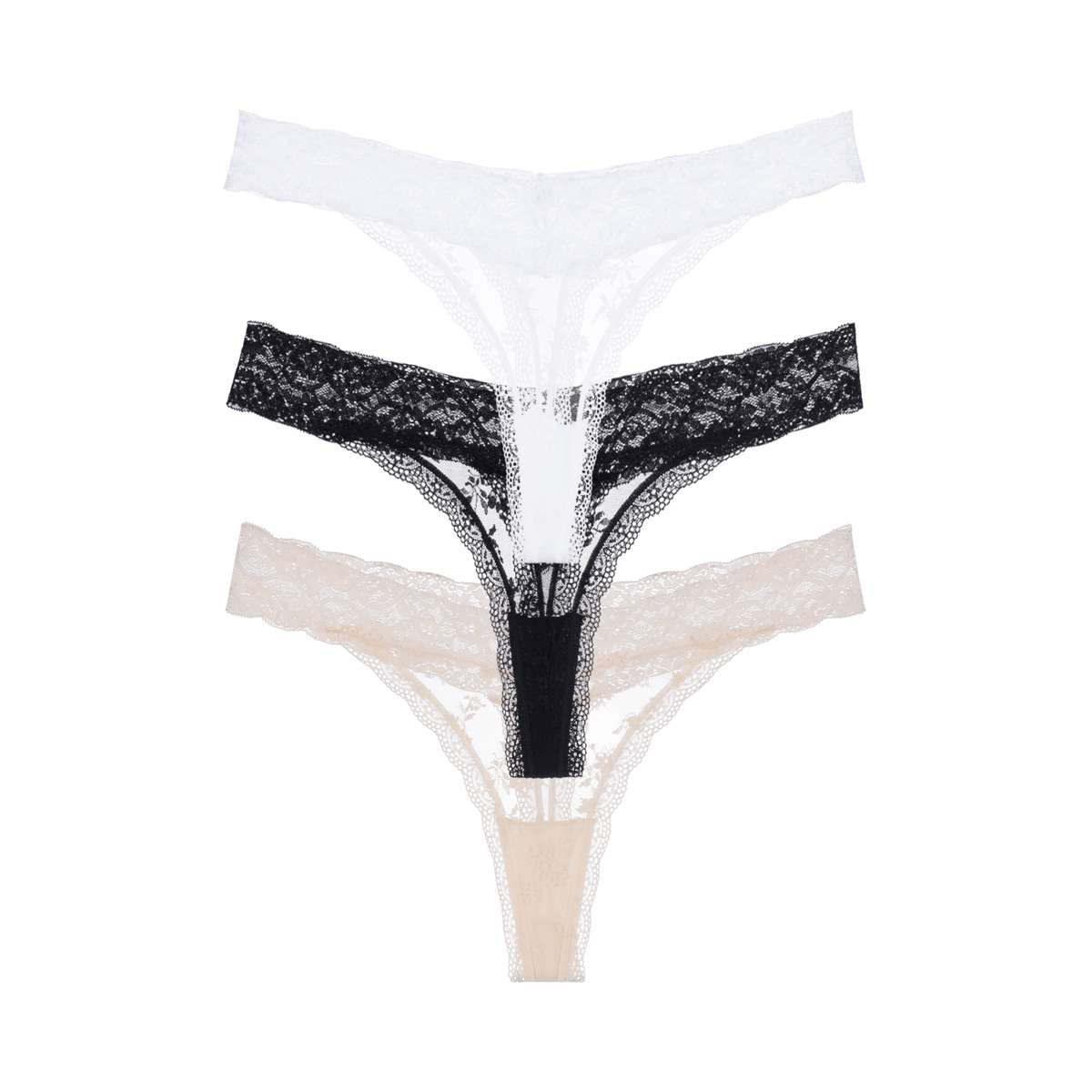 Essential Lace 3 Pack Thong