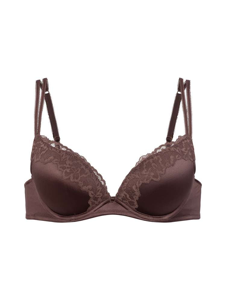 Soutien-gorge push-up plongeant microfibre
