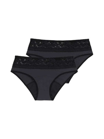 Lot de 2 culottes de règles hipster dentelle