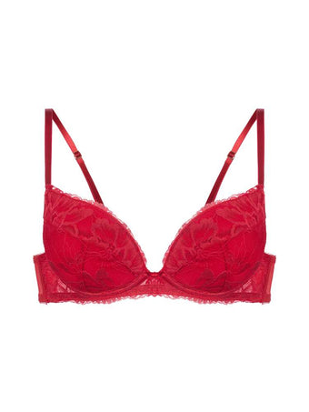 Soutien-gorge plongeant à coques dentelle