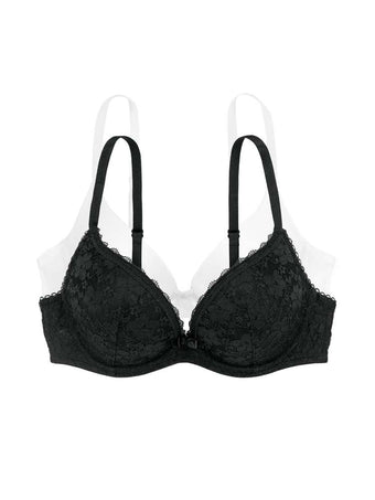 2 PACK SONIA PUSH UP PLUNGE BRA
