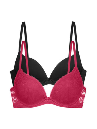 Lot de 2 soutiens-gorge push-up plongeant Sonia