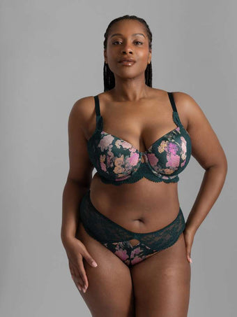 Soutien-gorge demi-coques imprimé fleurs