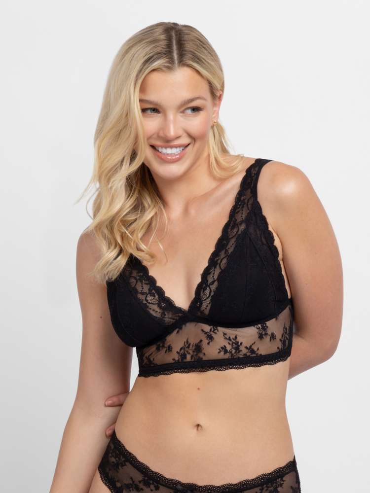 Lot de 2 brassières dentelle coques amovibles