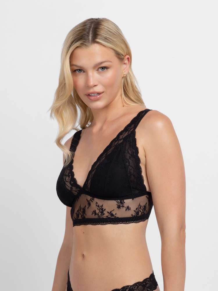 Lot de 2 brassières dentelle coques amovibles