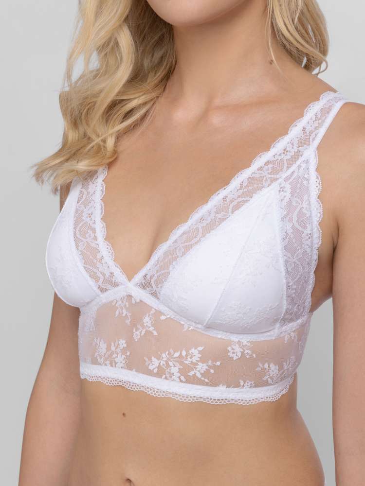 Lot de 2 brassières dentelle coques amovibles