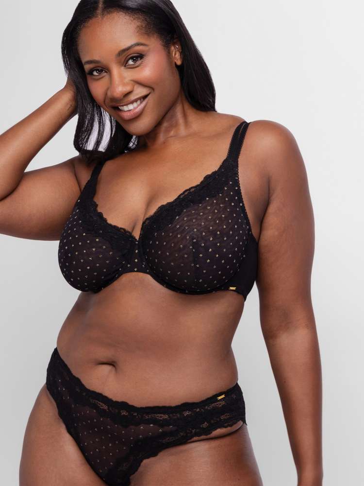 ORIGINS SHIMMER DOT MESH FULL CUP BRA