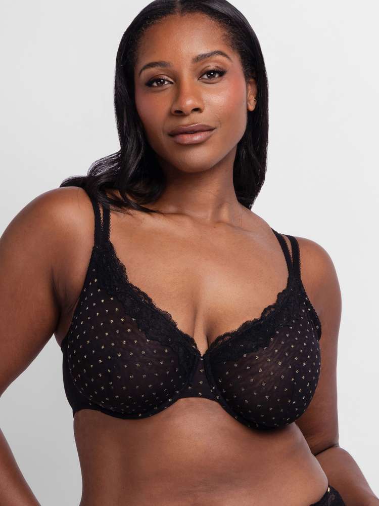 ORIGINS SHIMMER DOT MESH FULL CUP BRA