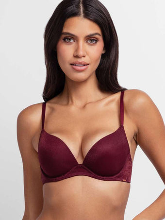 ORIGINS SHIMMER MESH PUSH UP PLUNGE BRA