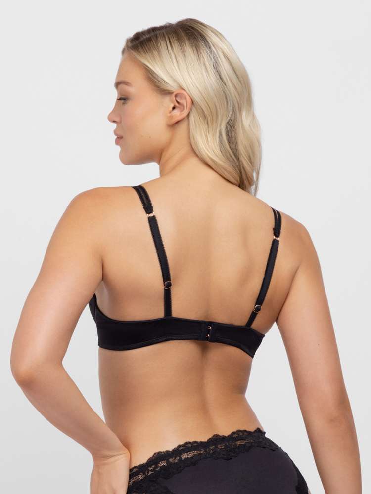 Soutien-gorge push-up plongeant microfibre