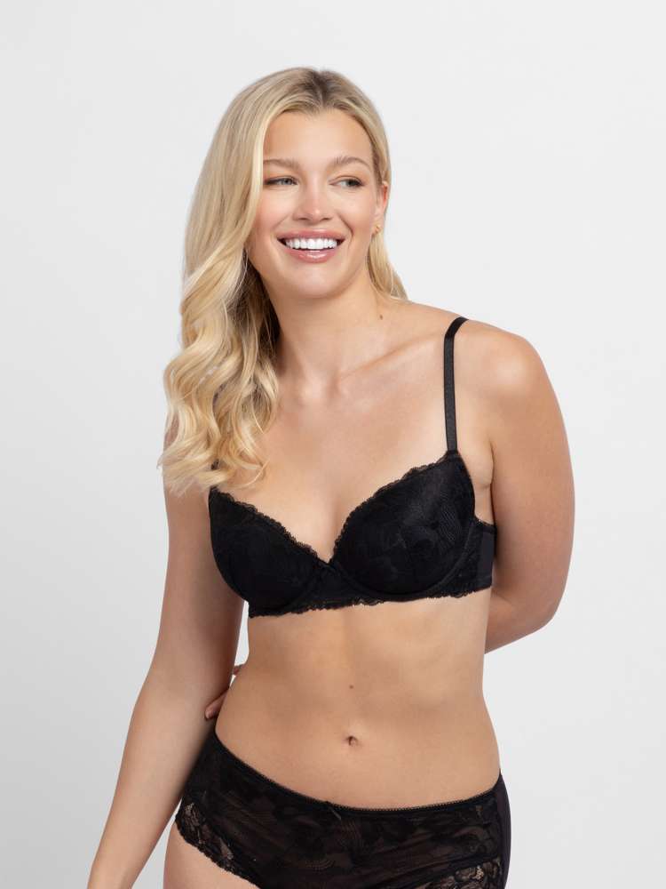 Soutien-gorge plongeant à coques dentelle