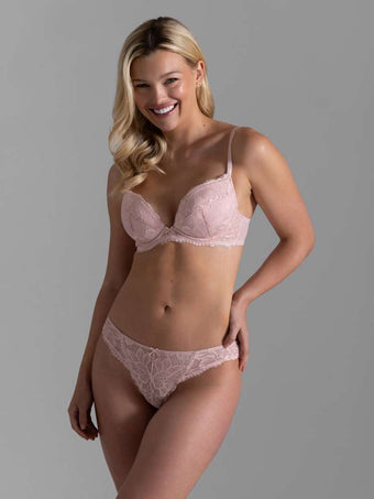 Soutien-gorge plongeant à coques dentelle