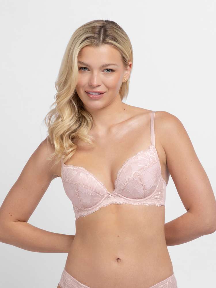 Soutien-gorge plongeant à coques dentelle