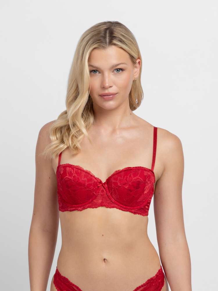 Soutien-gorge balconnet à coques dentelle