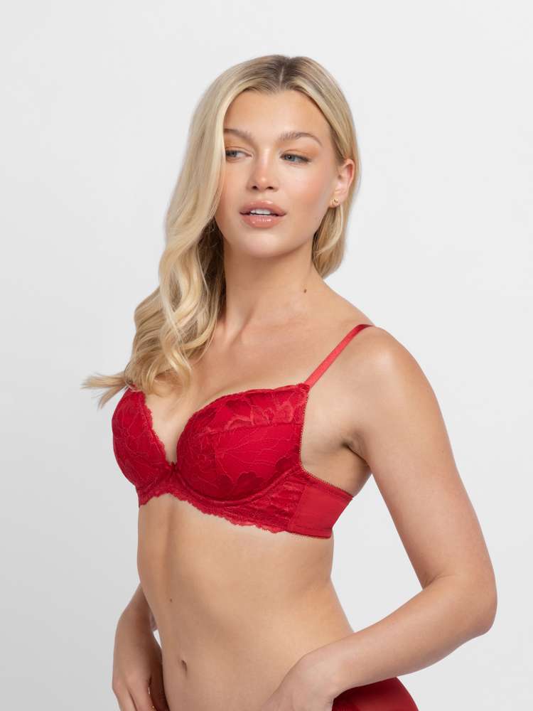 Soutien-gorge plongeant à coques dentelle