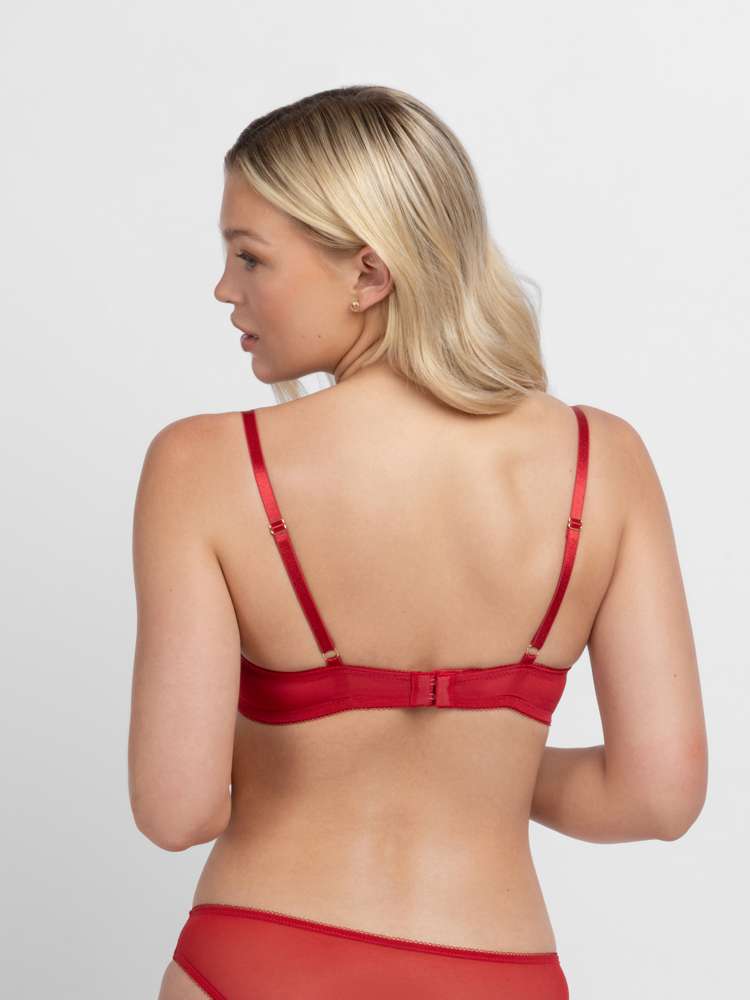 Soutien-gorge plongeant à coques dentelle